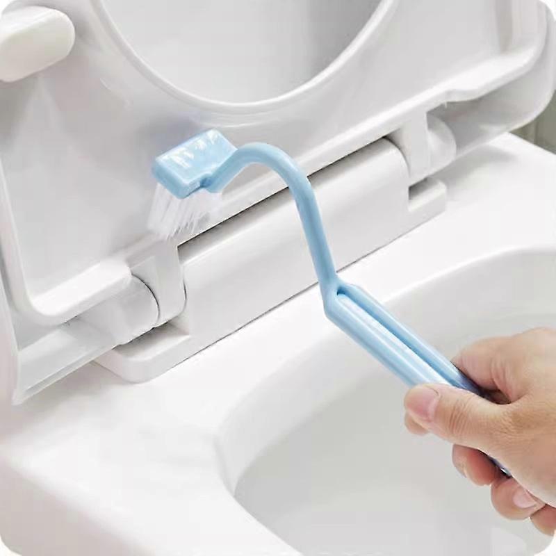 2024 New Toilet Cleaning Brcomh S Shape Portable Wc Scrubber Curved Side Bending Handle Corner