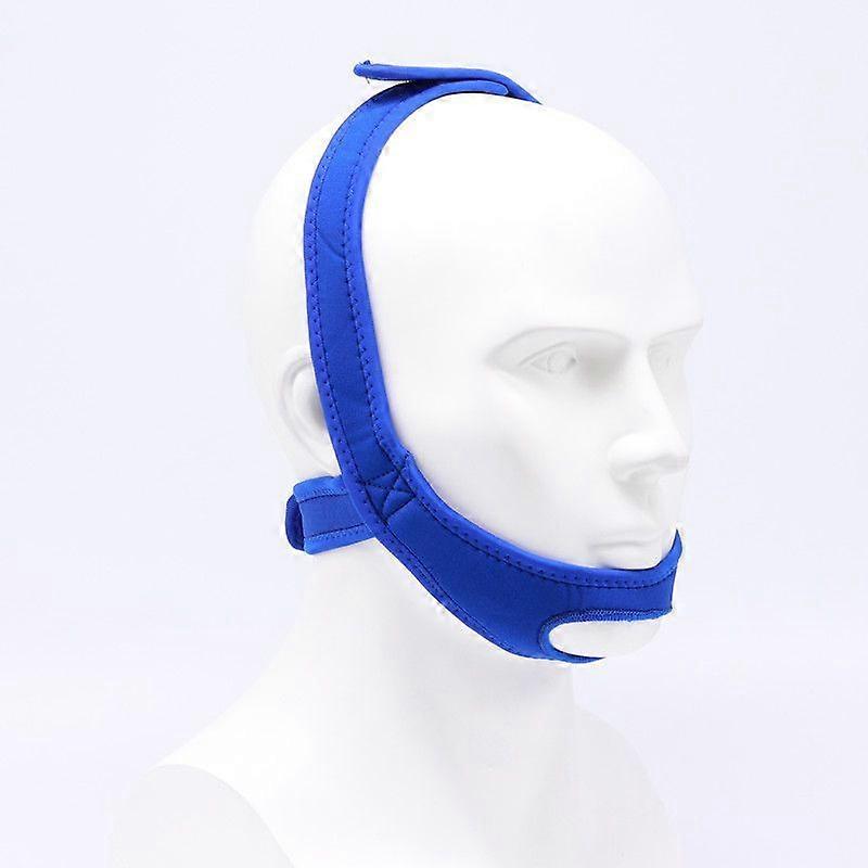 New chin-exposed anti-snoring strap, anti-snoring chin support strap, anti-snoring headband, lightweight in black and blue