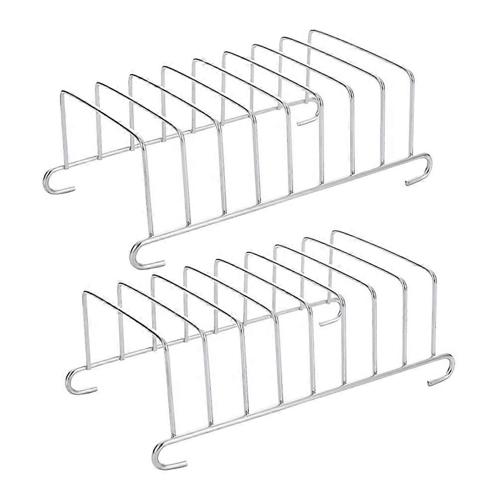 2 Pcs Toast Bread Rack Holder 8 Slice Holes Tool Cooling Grid Bread Rack Rectangle Accessories Orga