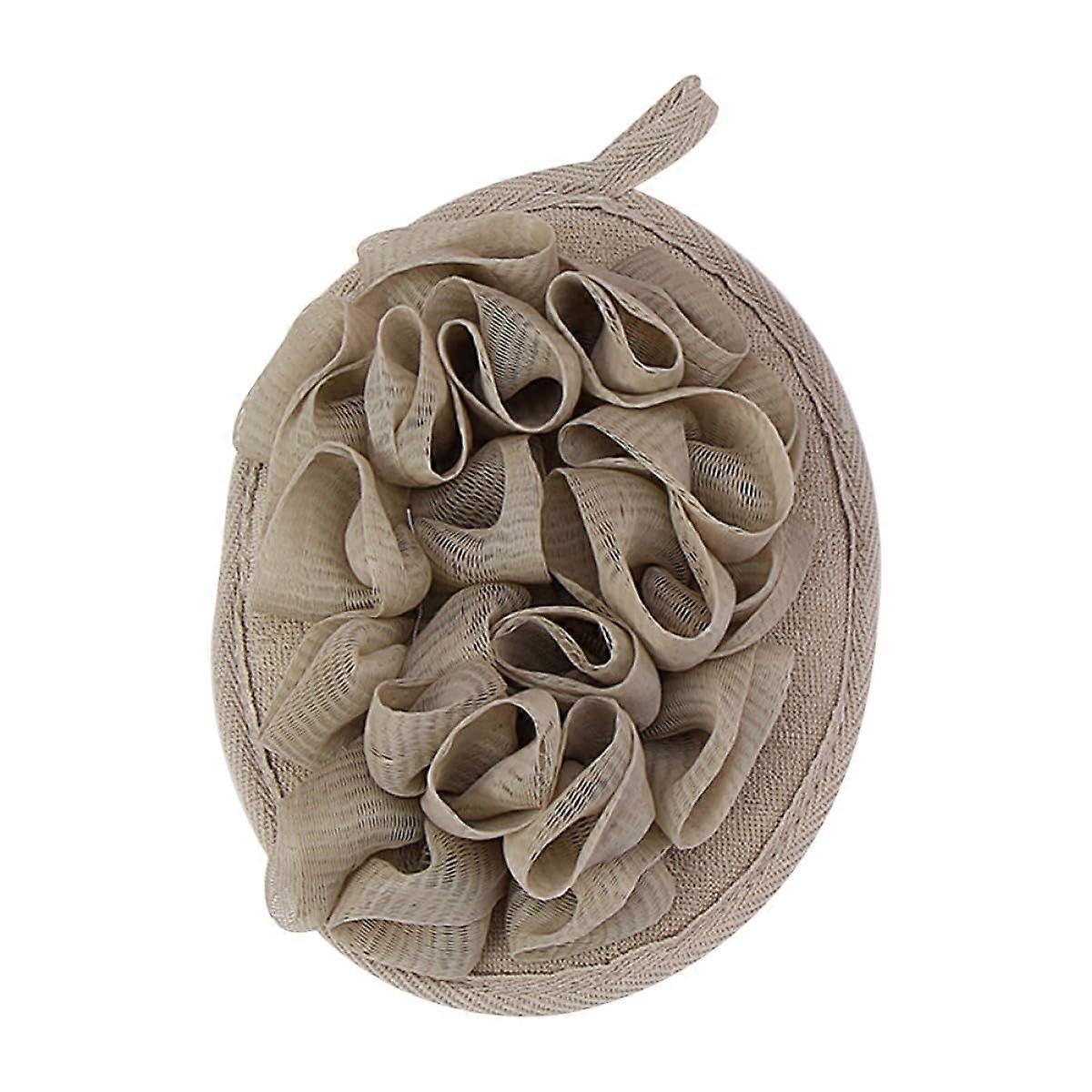 3 Pcs Soft Bath Loofah Sponge with Hanging Loop for Gentle Exfoliation and Rich Lather Khaki Dark Coffee Dark Pink