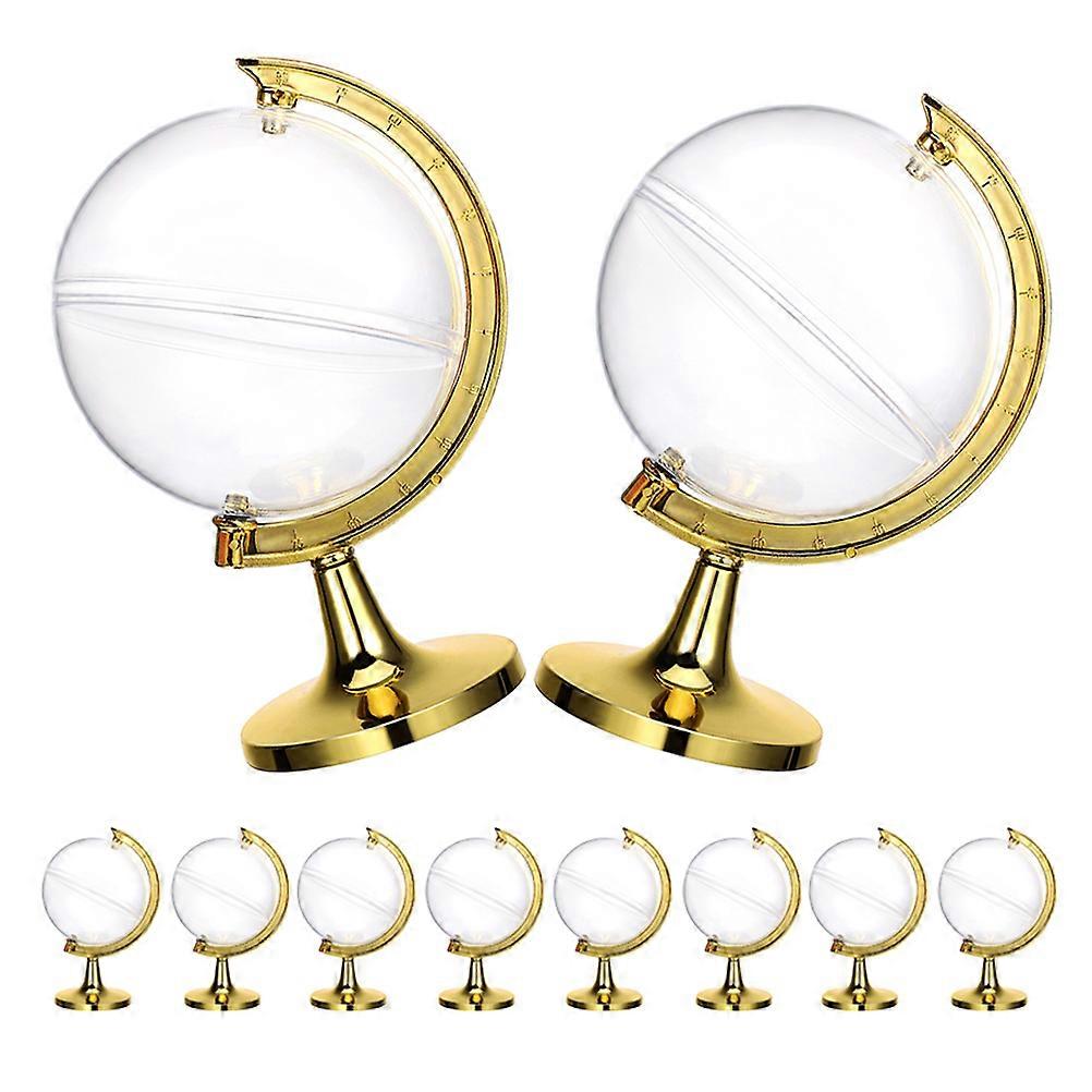 Mini Globe Candy Case Golden for Storage Use 13Pcs Wedding Party Container