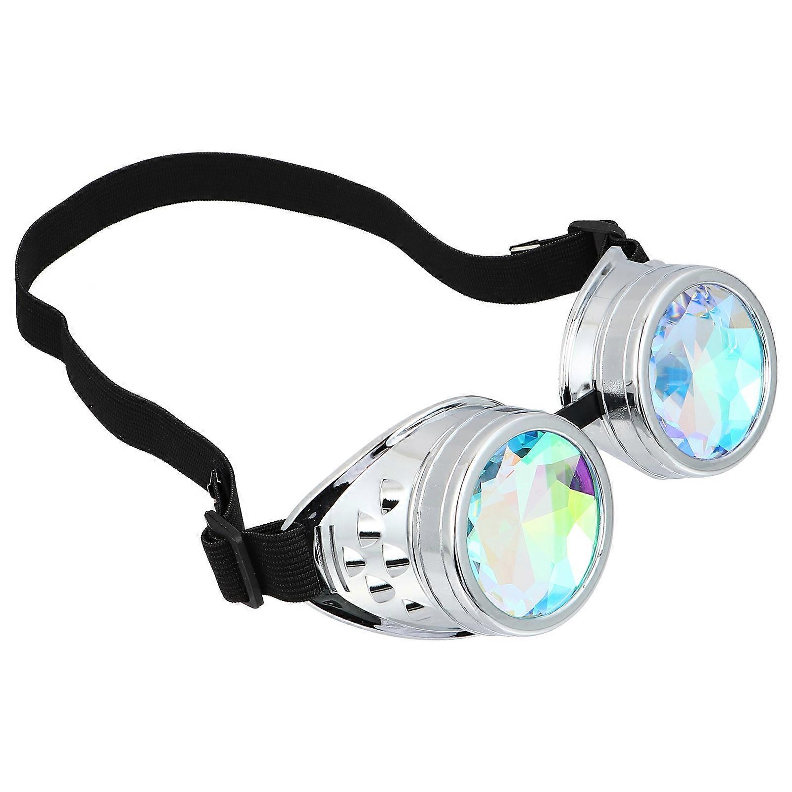 Windproof Kaleidoscope Goggles for Playing with Rainbow Crystal Lens