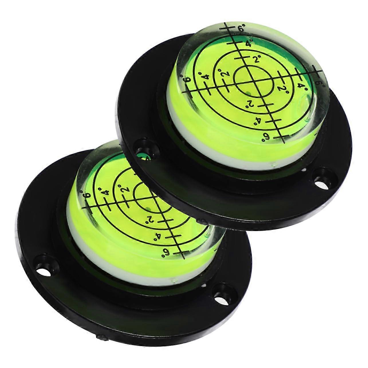 2Pcs Mini Bubble Level Precision Leveling Tool with Base for Tripods Turntables and DIY Projects