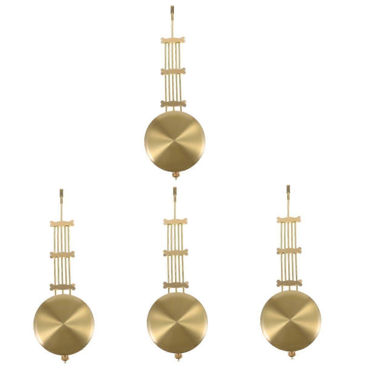 4pcs Aluminum Wall Clock Pendulum Replacement Parts, Decorative Metal Design, Smooth Swing Motion