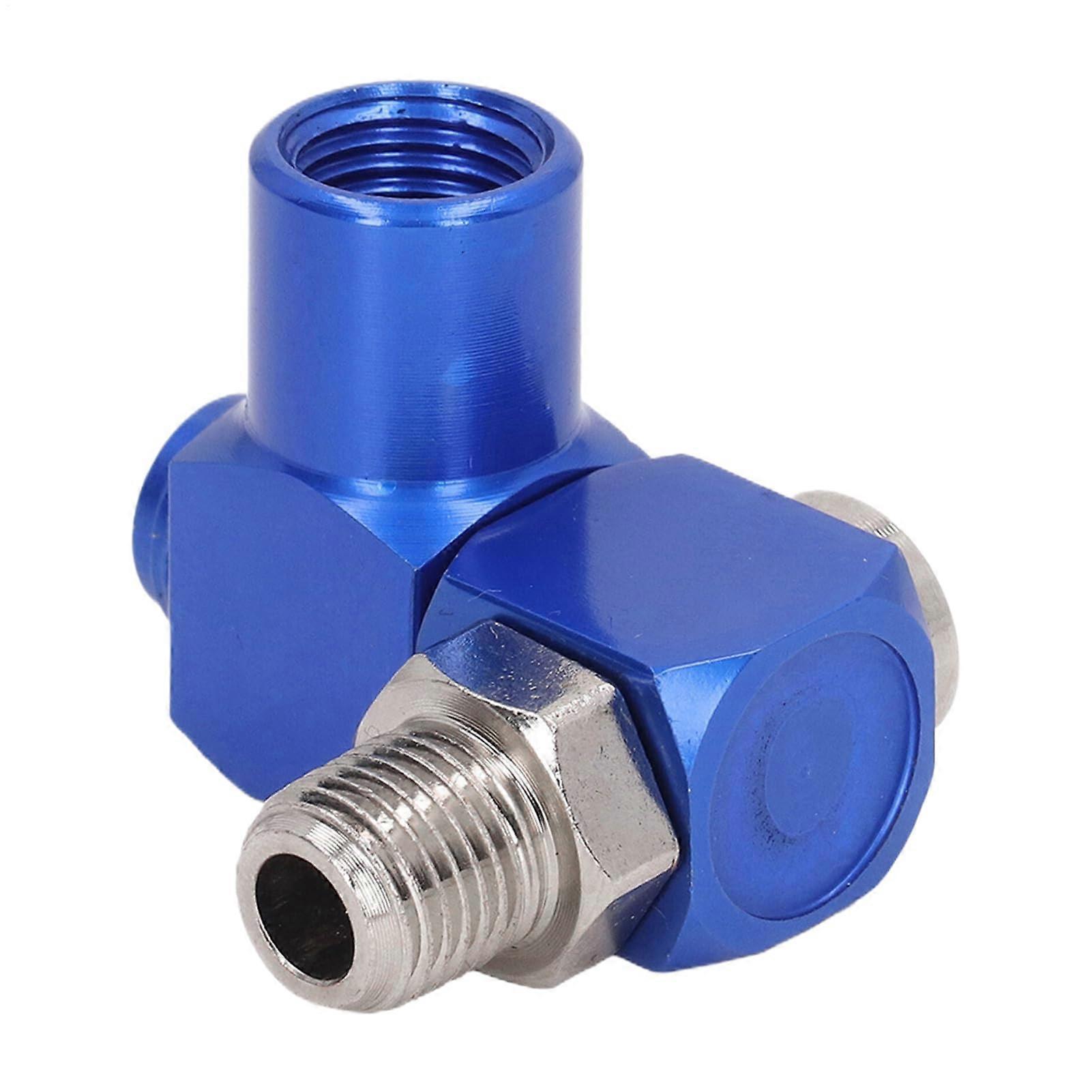 Hose Connector Swivel Action Air Fittings Compact Size Leak Resistant Tool Compatibility 1.77 x 1.38 Inches