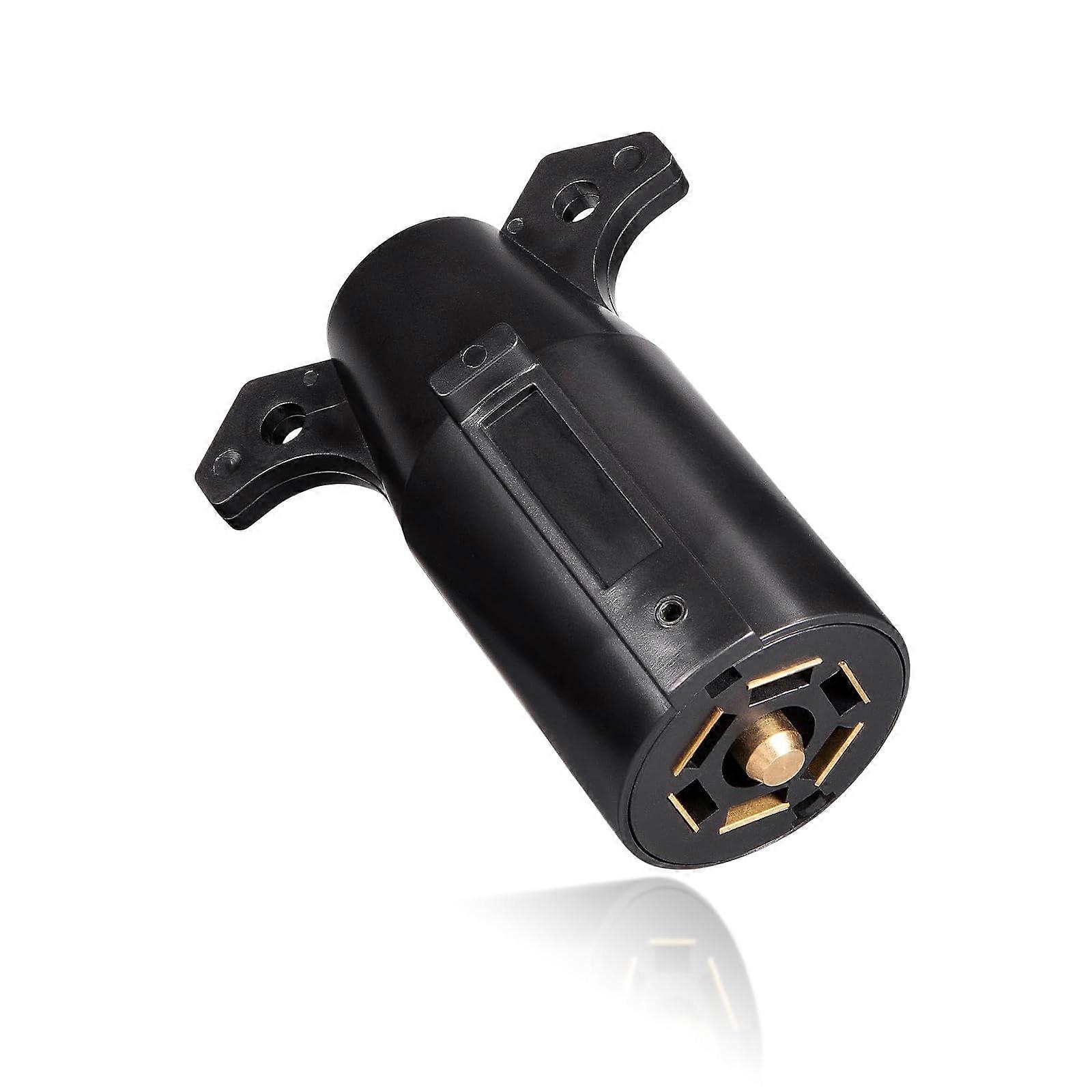 7 Pin Trailer Plug Waterproof Heavy Duty 7 Way Connector with Pure Copper for Towing