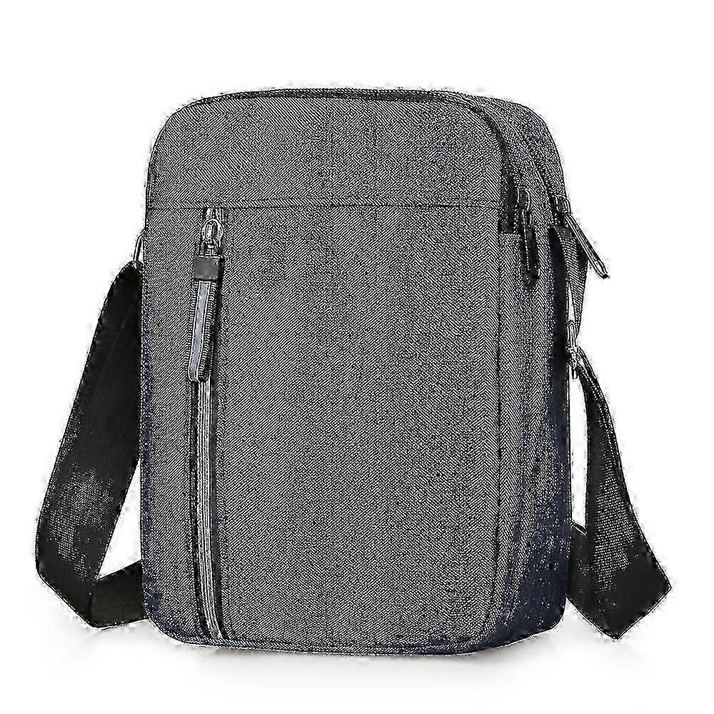Men's Solid Adjustable Strap Shoulder Bag, Waterproof Cross-Body Messenger