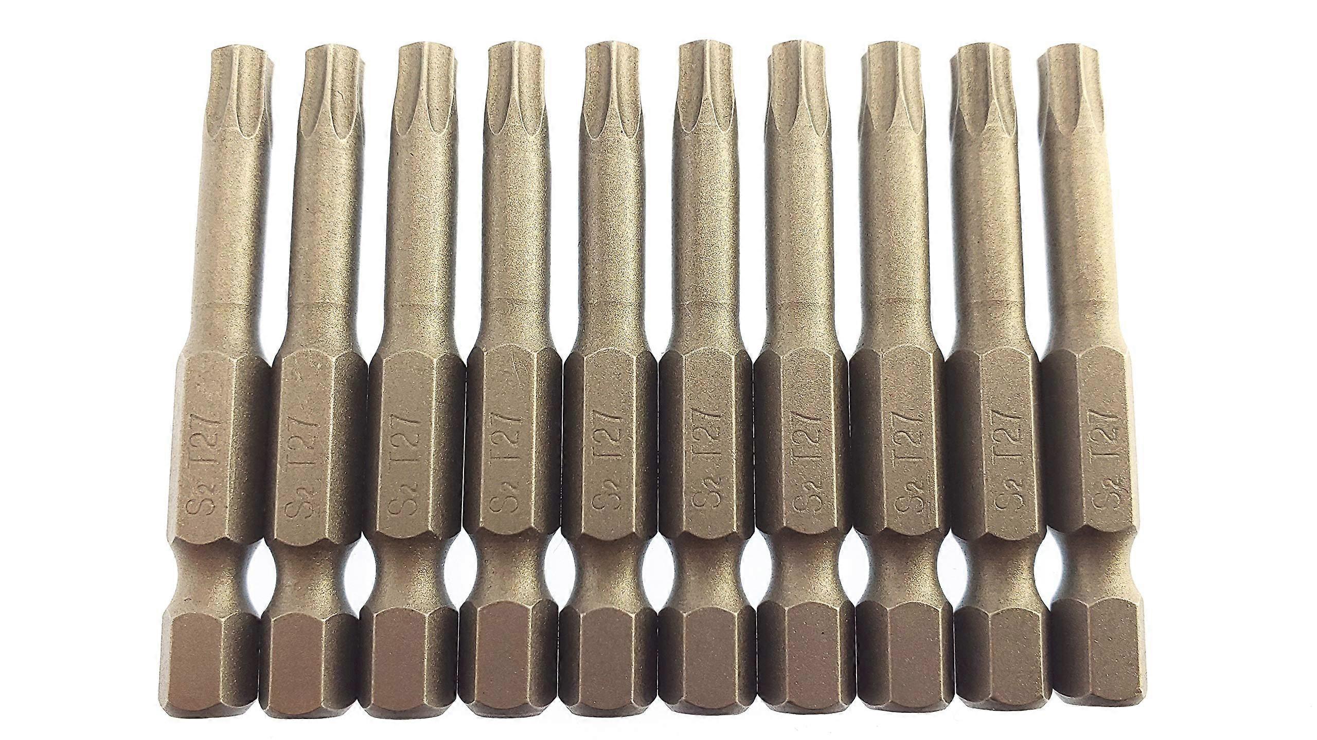 TS27 Torx Security Bit Set 10 Pack, Precise Fit S2 Steel, Tamper Proof Screwdriver Drill