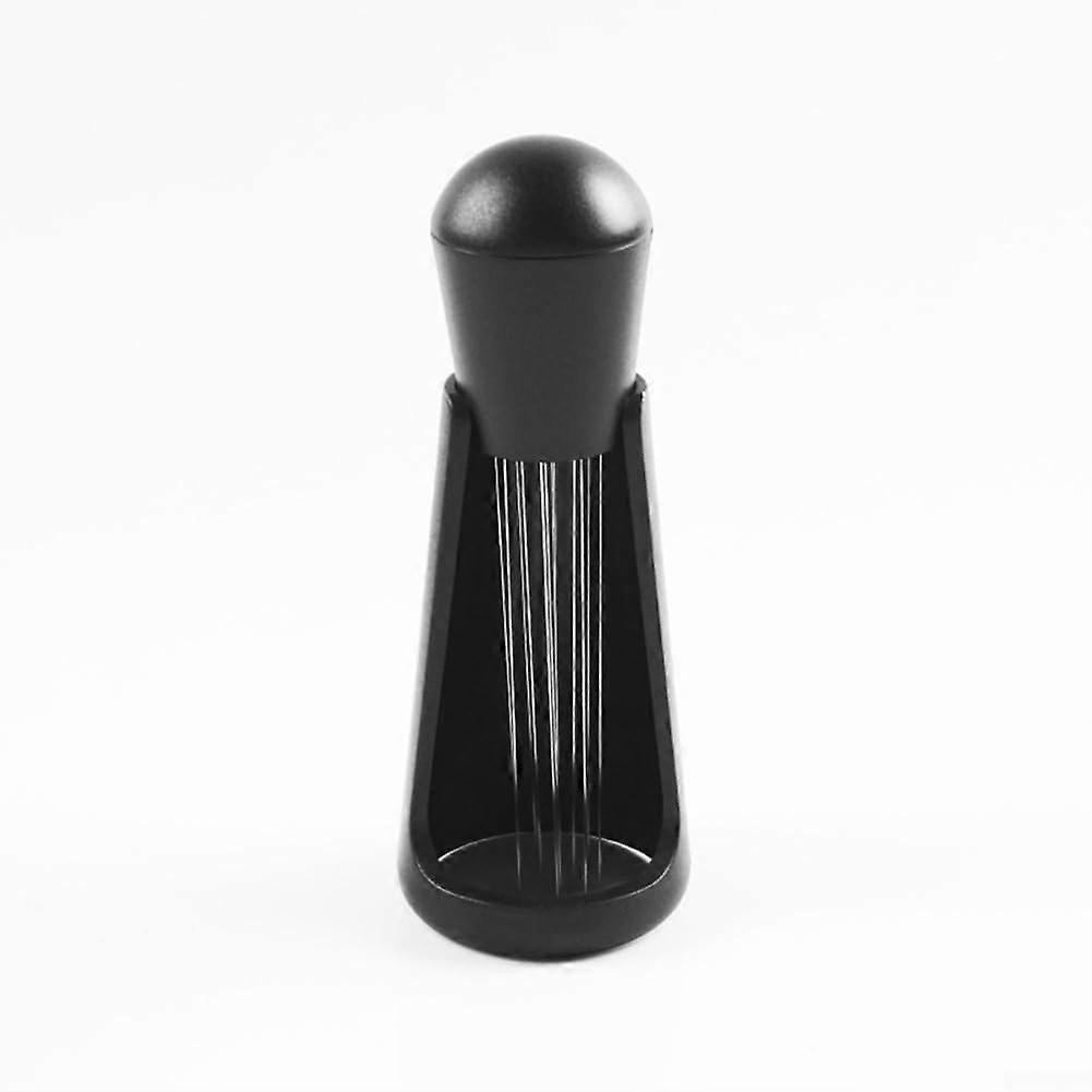 Coffee Distribution Tool with Wooden Handle for Even Espresso Extraction and Clump Grounds