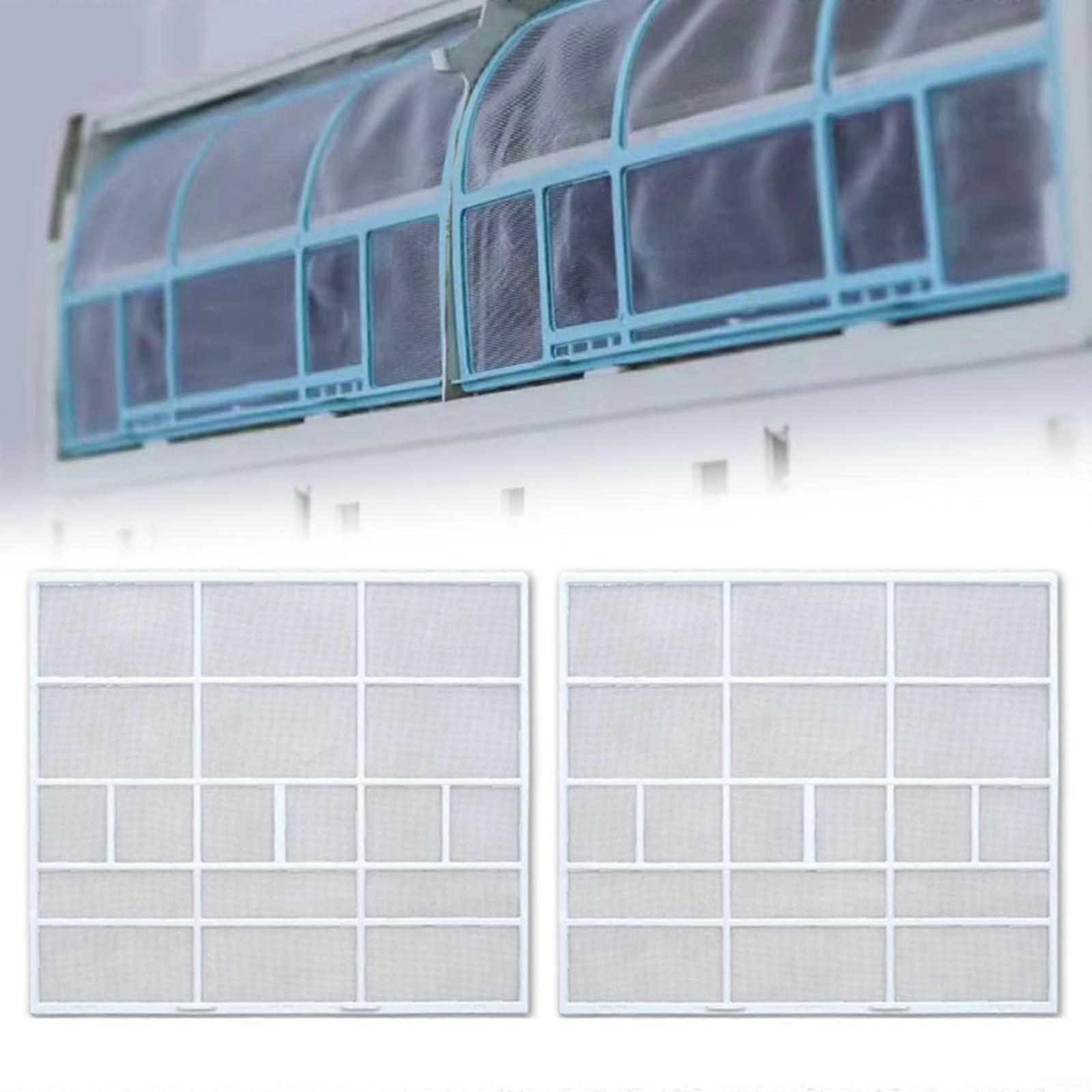 2PCS Indoor Air Conditioner Dustproof Cover with Reusable Filter Screen for Effective Dust Control