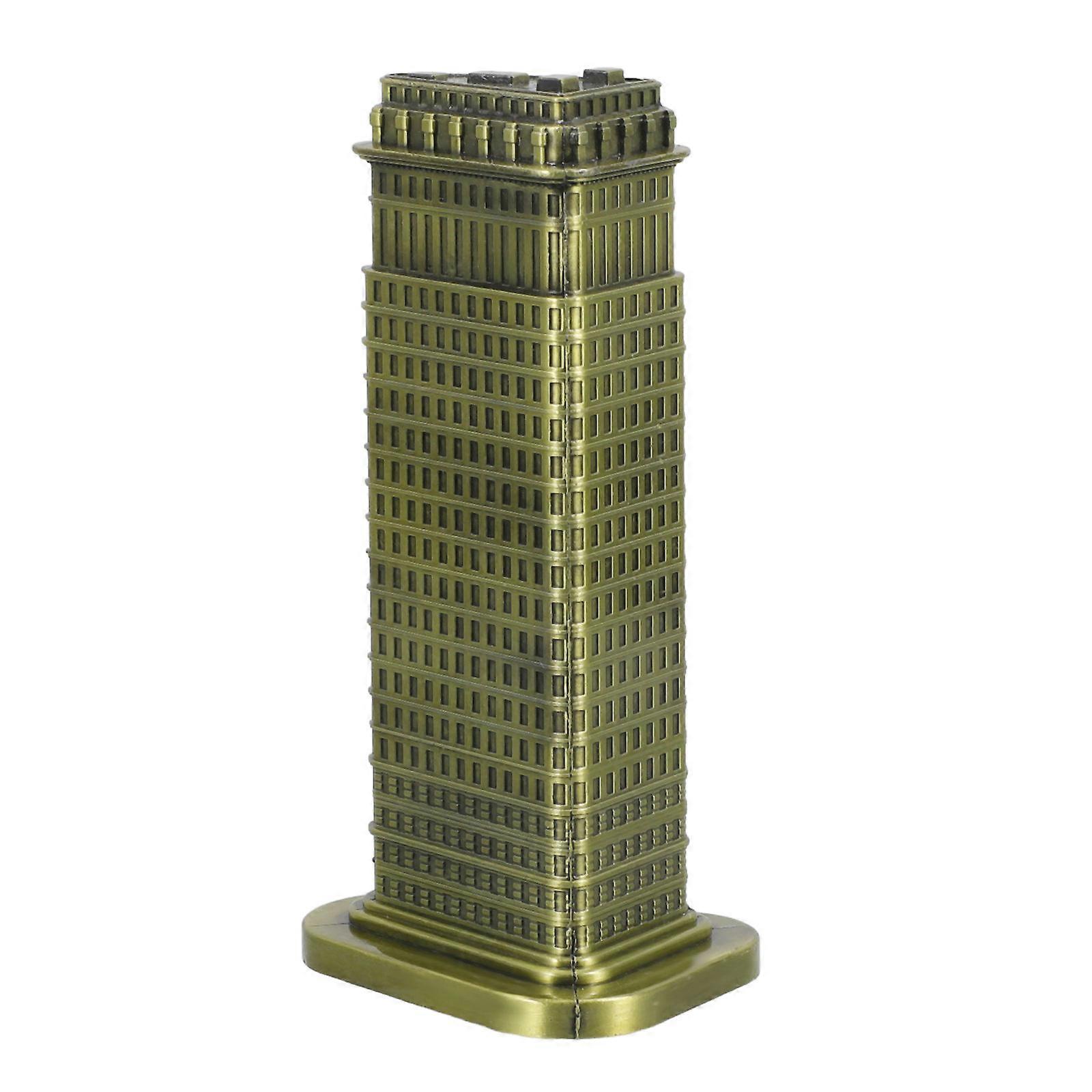 Desktop Building Model Building Metallic Statue for Decoration Alloy