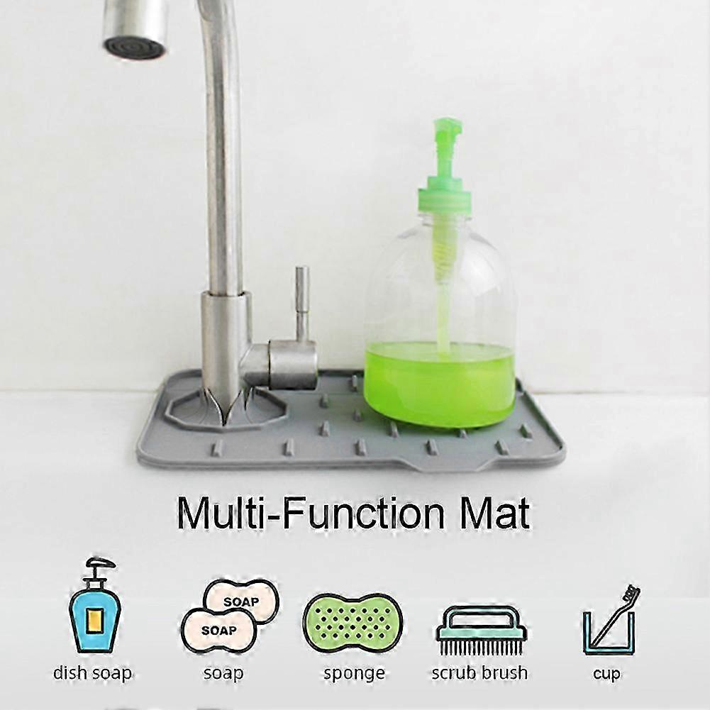 Double-side Faucet Guard and Draining Mat for Sink 25-26