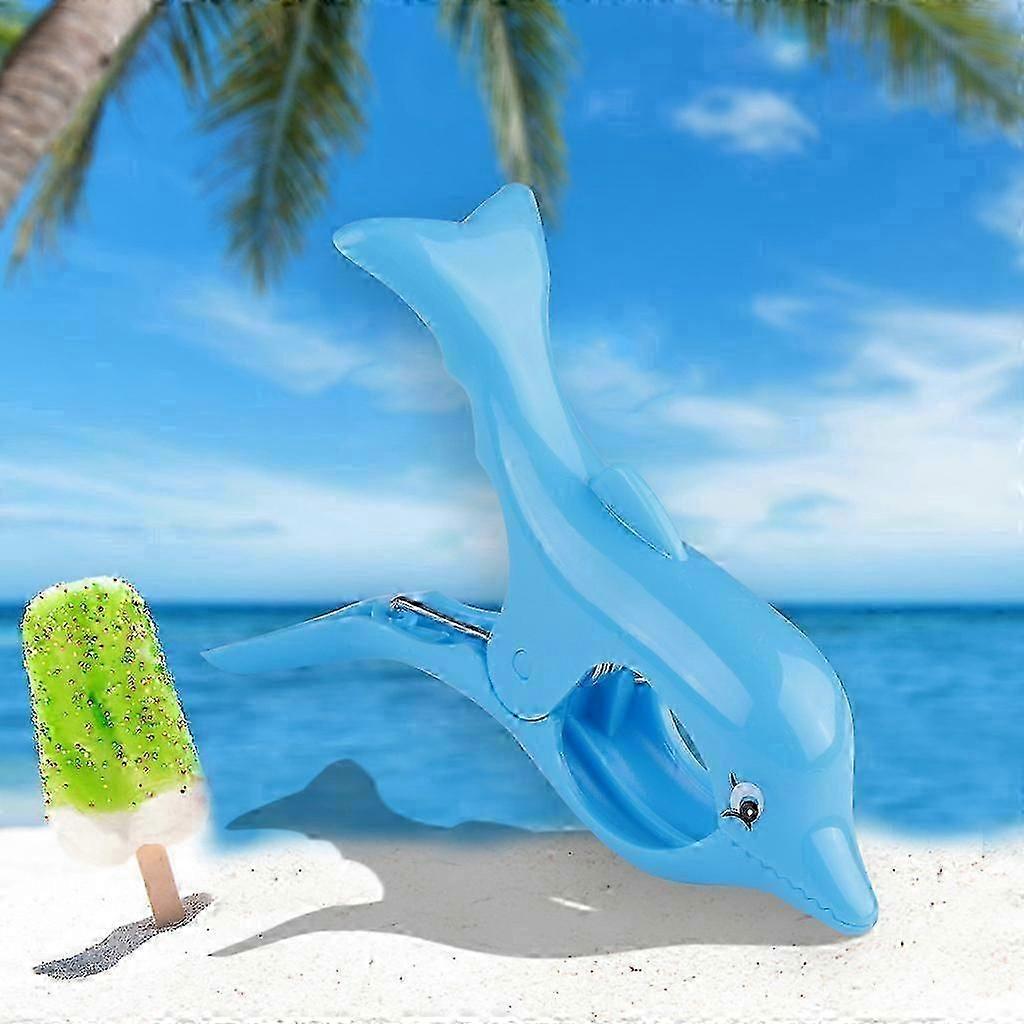Plastic Simulation Animal Drying Clip 2 (blue Dolphin)