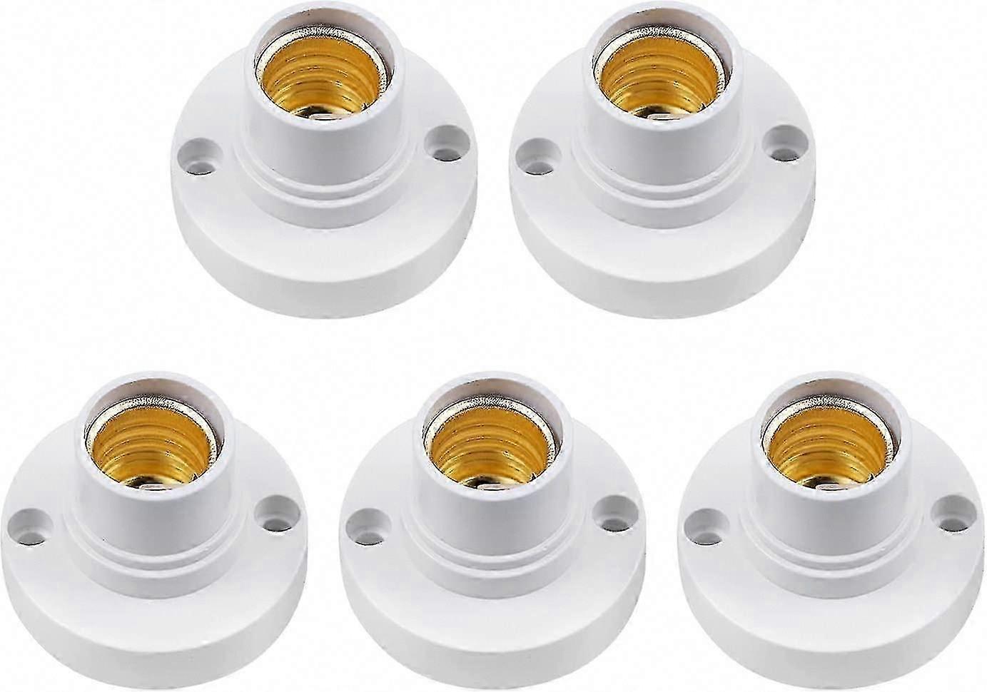 5pcks E14 Lamp Holder,e14 Edison Screw Light Bulb Holder, Plastic Ceiling Lamp Socket Crday Gift