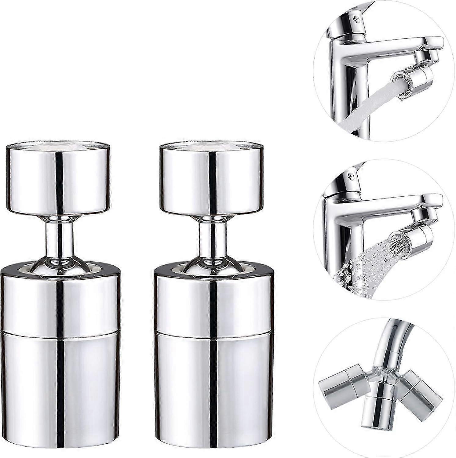 2 sink faucet aerators, adjustable rotation and replacement, 2 spray function soft bubble flow/electric sprayer