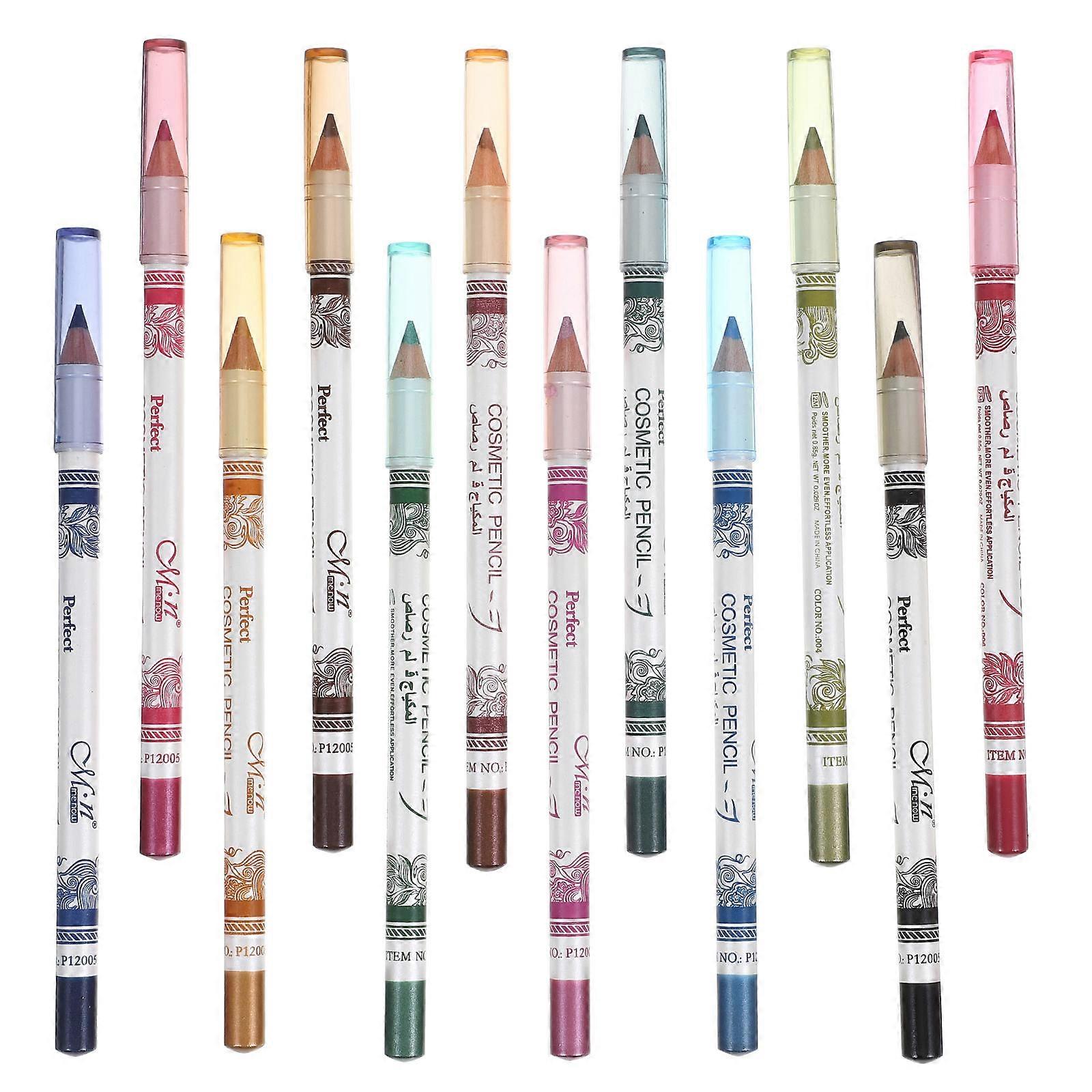 Assorted Liner Pencil Set for Makeup Use with 12Pcs Eyeliners