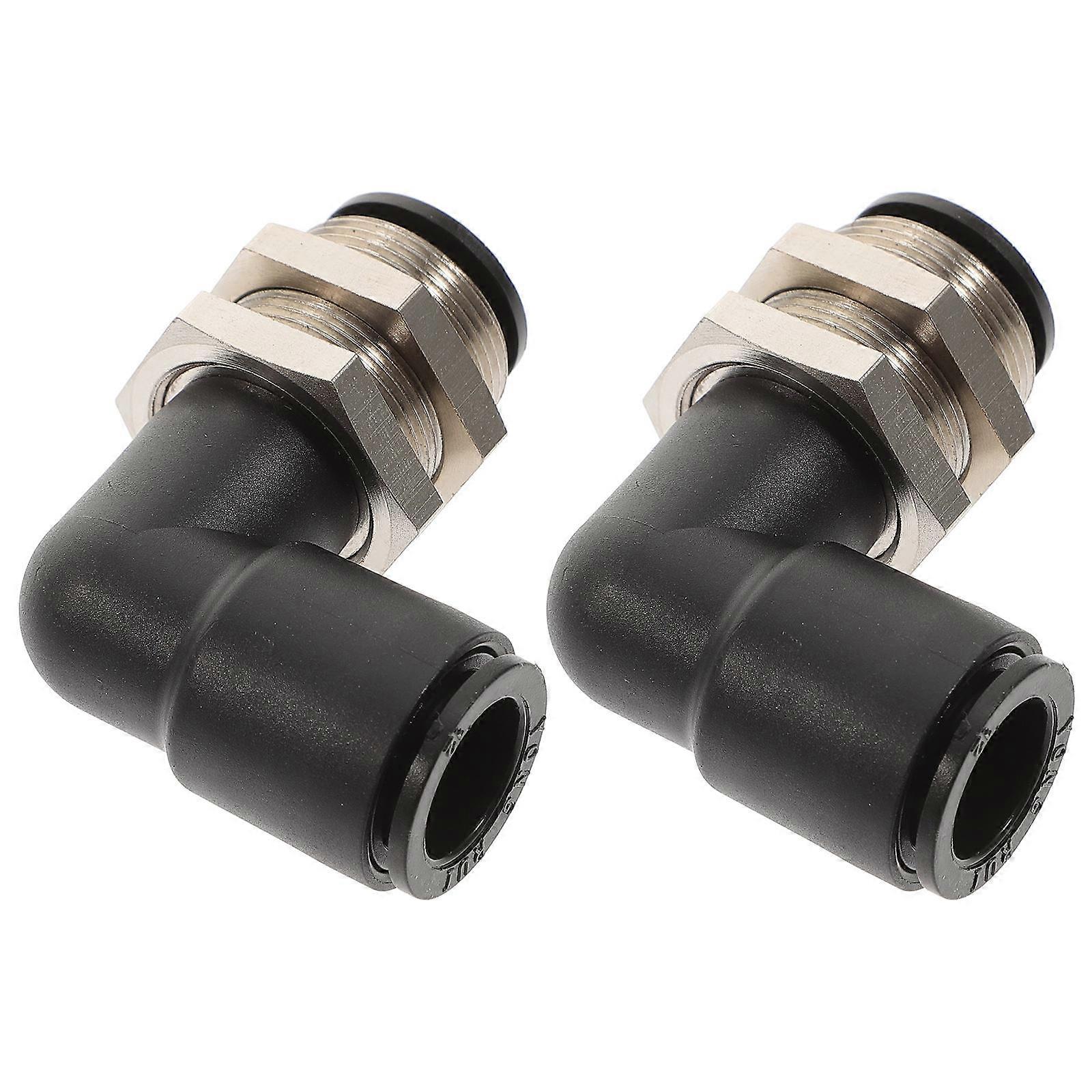 Air Hose Bulkhead Tube Fitting Copper Quick Connect 6Pcs Connector