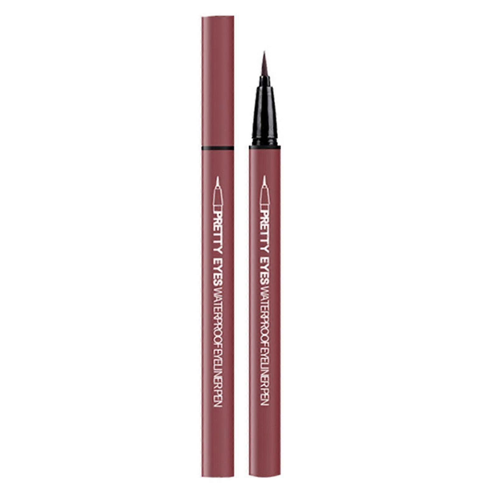Waterproof Liquid Eyeliner Maple Red Matte Finish Smudge Proof Long Lasting Precise Application