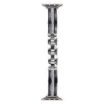 For Apple Watch Series 11 10 42mm/9 8 7 41mm/SE3 SE2 SE 6 5 4 40mm/3 2 1 38mm Epoxy Watch Band Metal