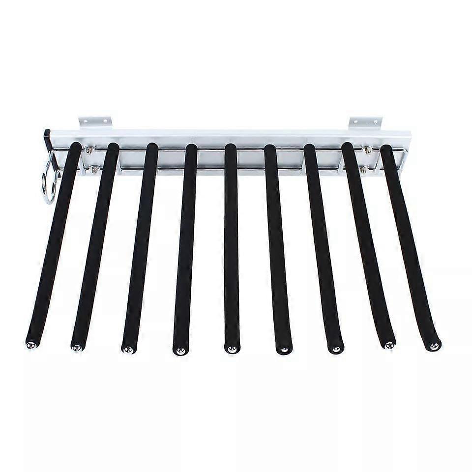 Stainless Steel Pull Out Trouser Hanger Rack for Wardrobe Left Mounted Space Saving Design