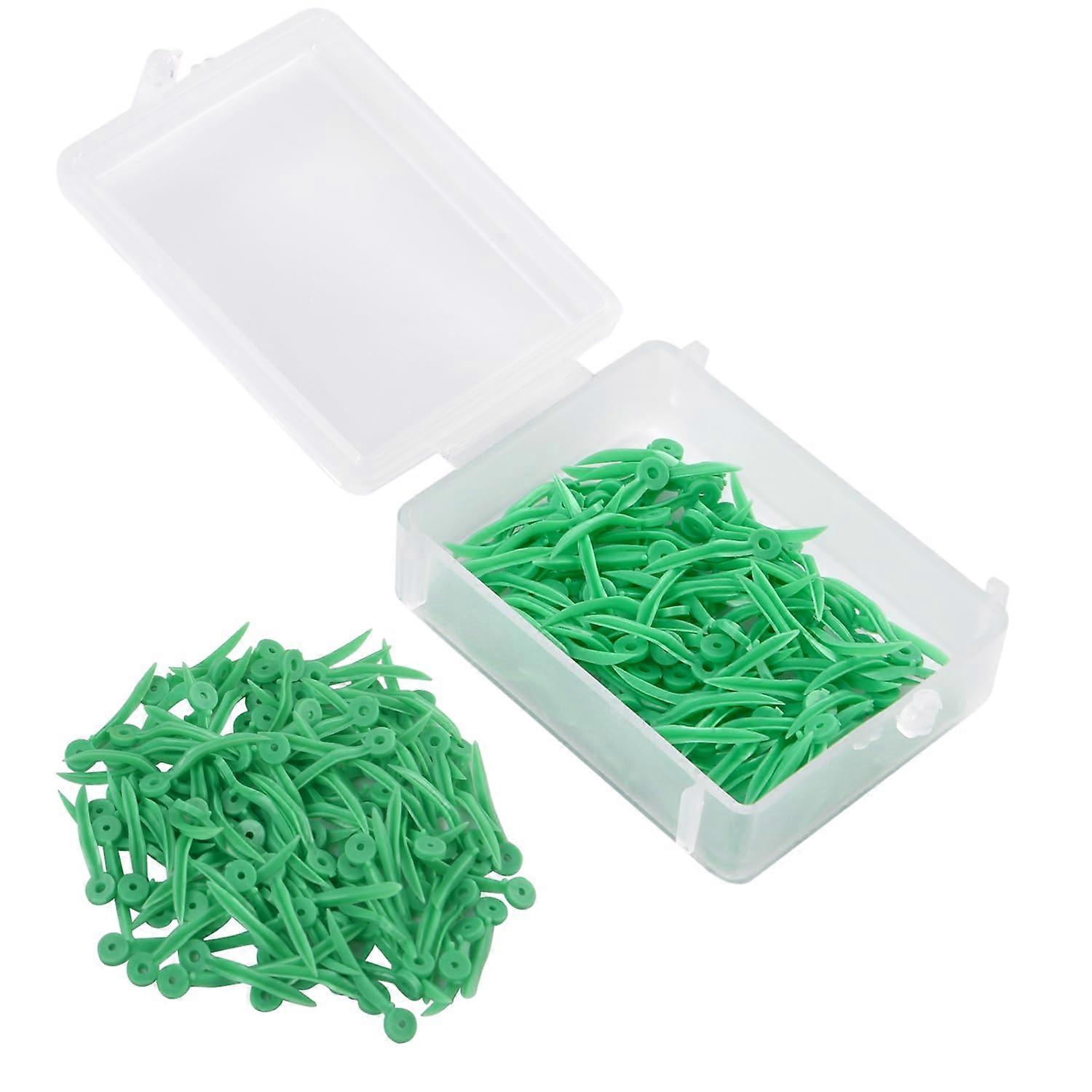 Green Plastic Dental Wedges Size S 100 Pcs Box for Precise Matrix Stabilization and Easy Placement