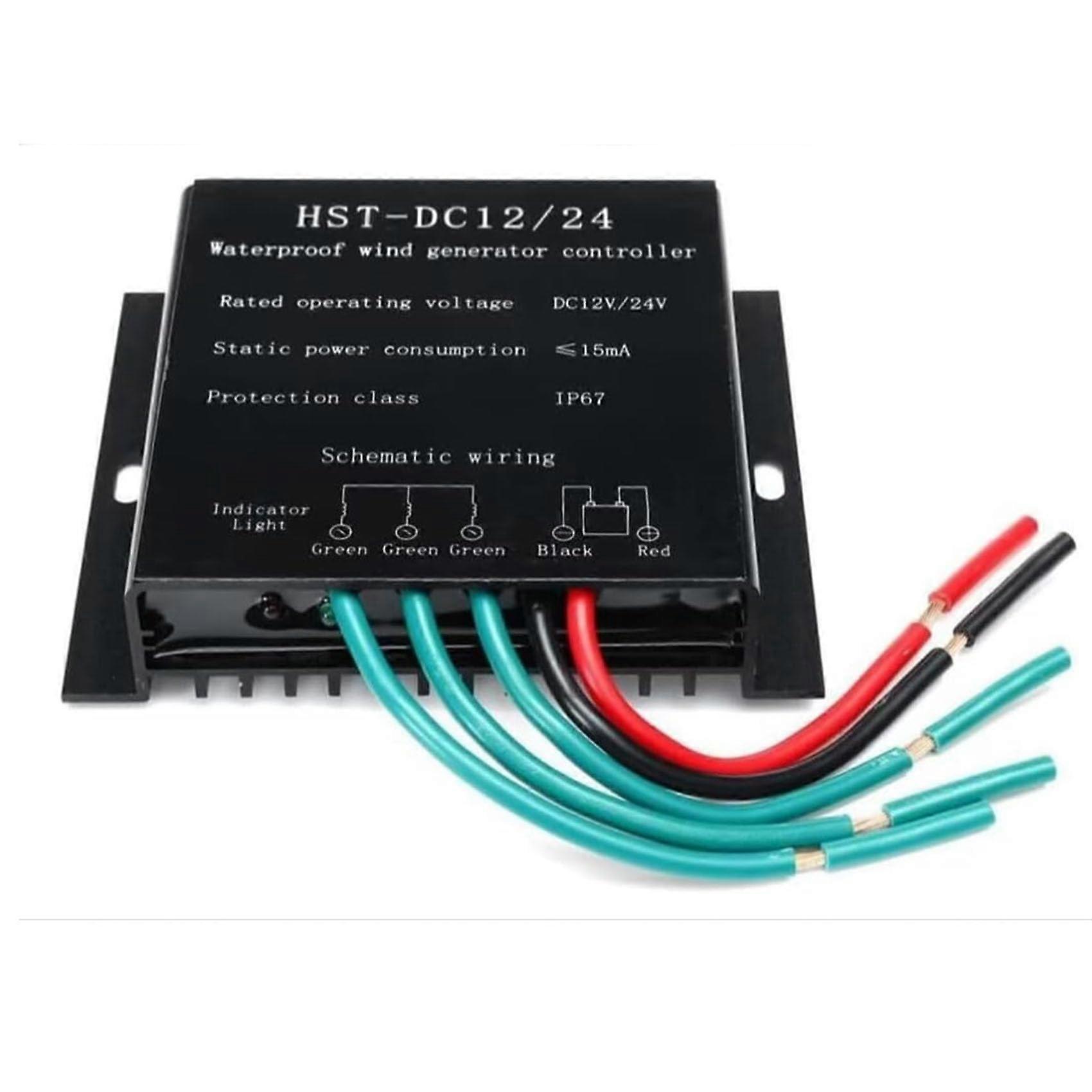 Wind Turbine MPPT Charge Controller 48V 1000W Waterproof IP67 Automatic Boost for 12V 24V Battery