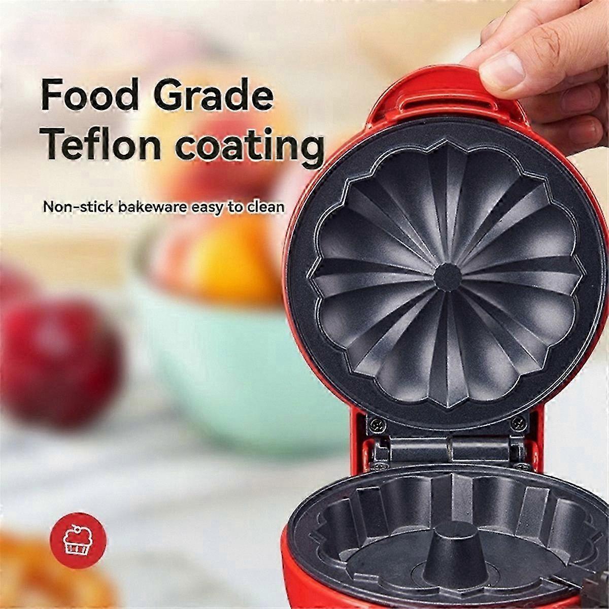 Portable Mini Cake Maker with Double-Sided Heating for Bundt Cakes
