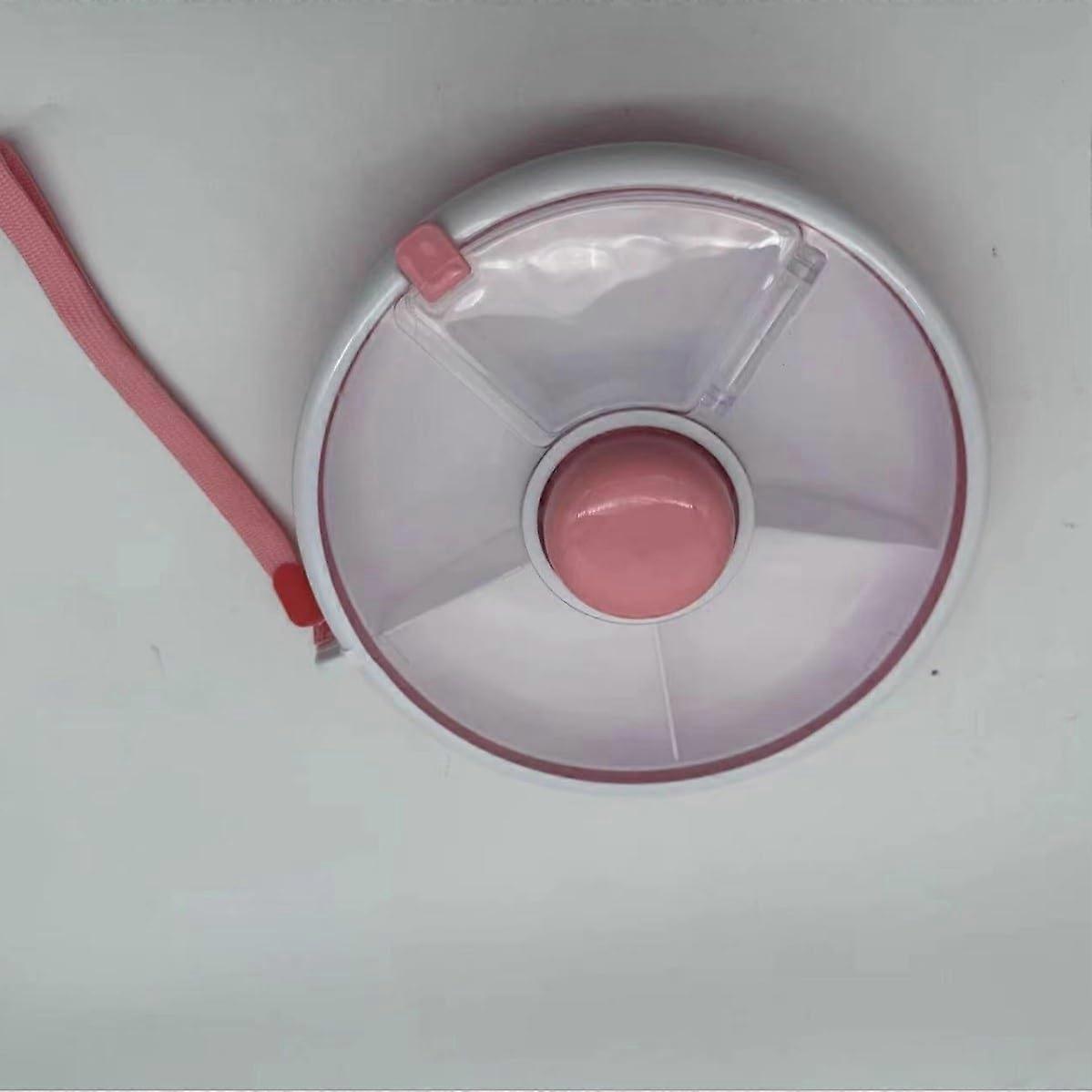 Fruit Serving Plate with Lid, Durable PP ABS Stackable Snack Storage Tray for Kids – Pink