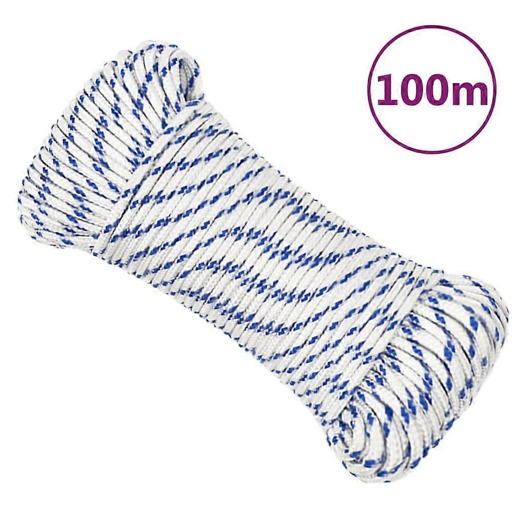 vidaXL Boot touw 5 mm 100 m polypropyleen wit