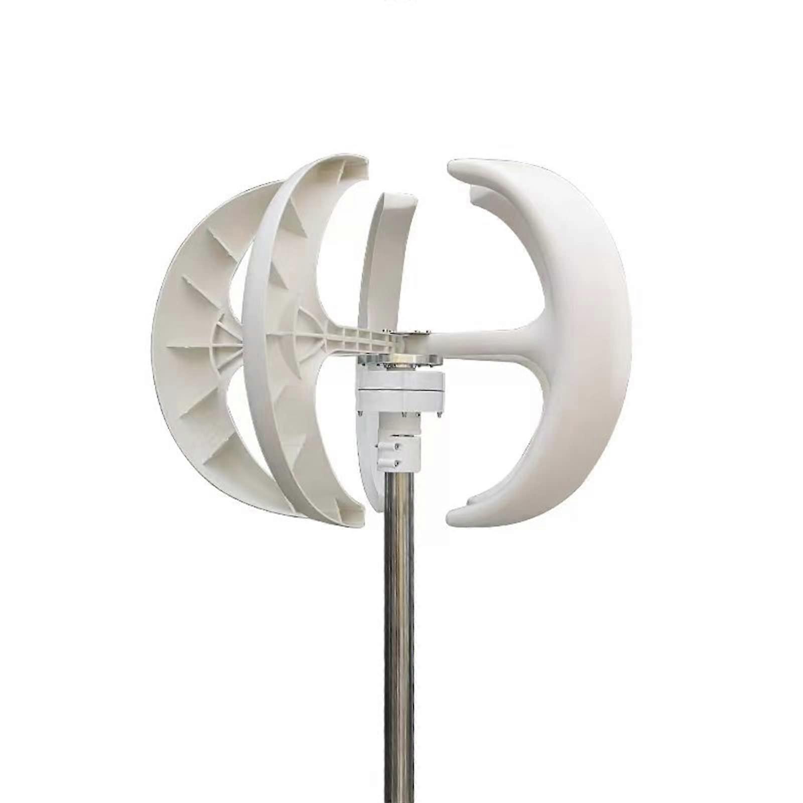 Vertical Wind Turbine Generator 2kW 48V with MPPT Controller Low Noise FiveBlade for Home Use