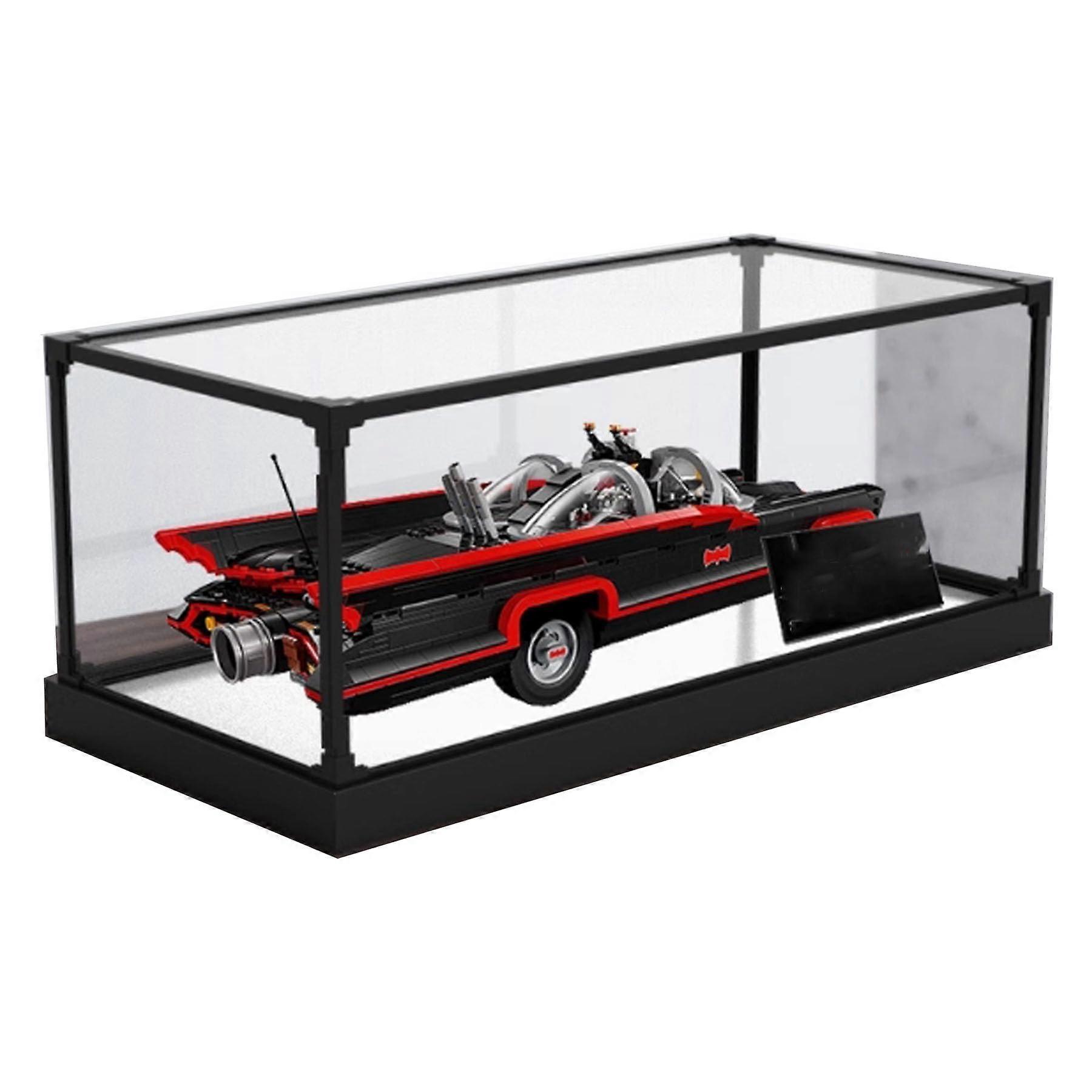 Acrylic Display Case for  Car Model, Dustproof Clear Box with Stable White Base