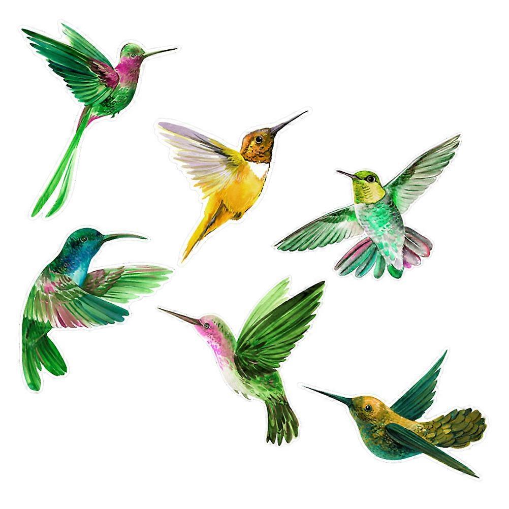Static Window Clings Green Bird Strike Prevention Window Clings 6Pcs
