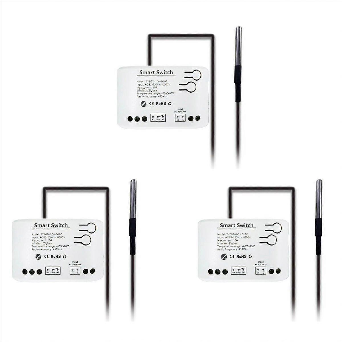 Tuya Smart Zigbee Switch with Temperature Sensor AC 85-250V