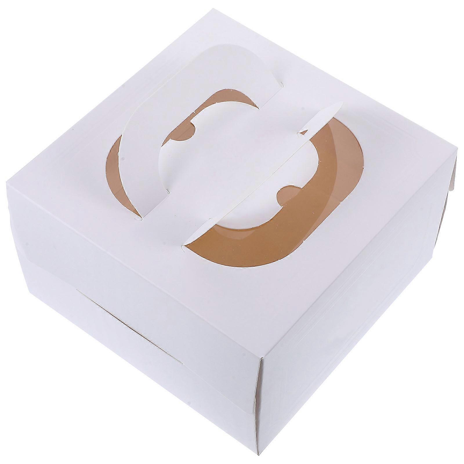 Cake Boxes Cardboard for Dessert 10Pcs White Durable Pastry Boxes