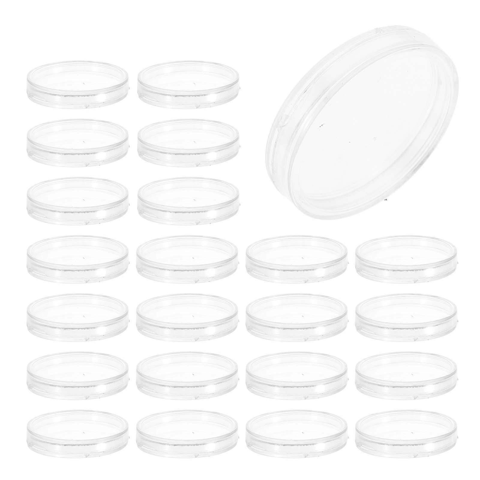 Coin Case Protection Box for Storage Use 50Pcs Transparent Round Boxes