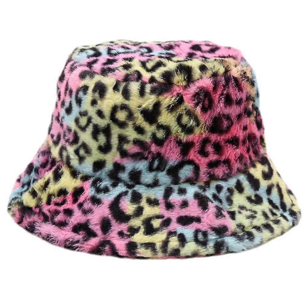 1Pc Mode Varm Fiskerhat Fluffy Efterår Vinter Leopardfisker