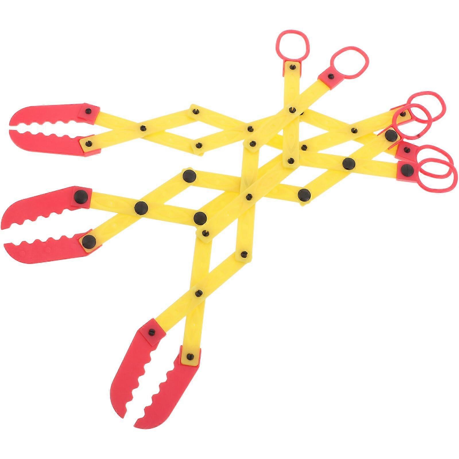 3pcs Robotic Hand Kit with Retractable Claw for STEM Learning DIY Mechanical Arm Model Random Color