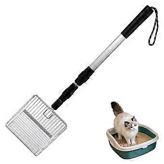 Metal Chicken Poop Scooper with Stretchable Long Handle, Durable Coop Cleaning Tool for Easy Use