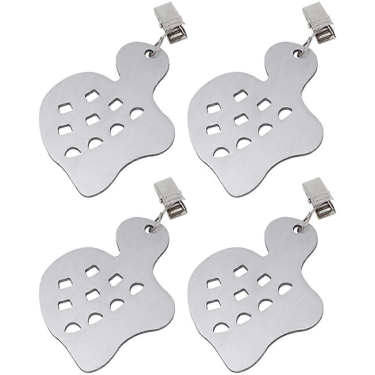 Picnic Table Clips Stainless Steel Turtle Pattern Holders for 4Pcs Use