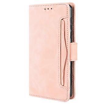 Leather Wallet Case with Magnetic Full Protection, Shockproof Stand Folio Cover for ZTE Blade V70 and Nubia V70 Pink