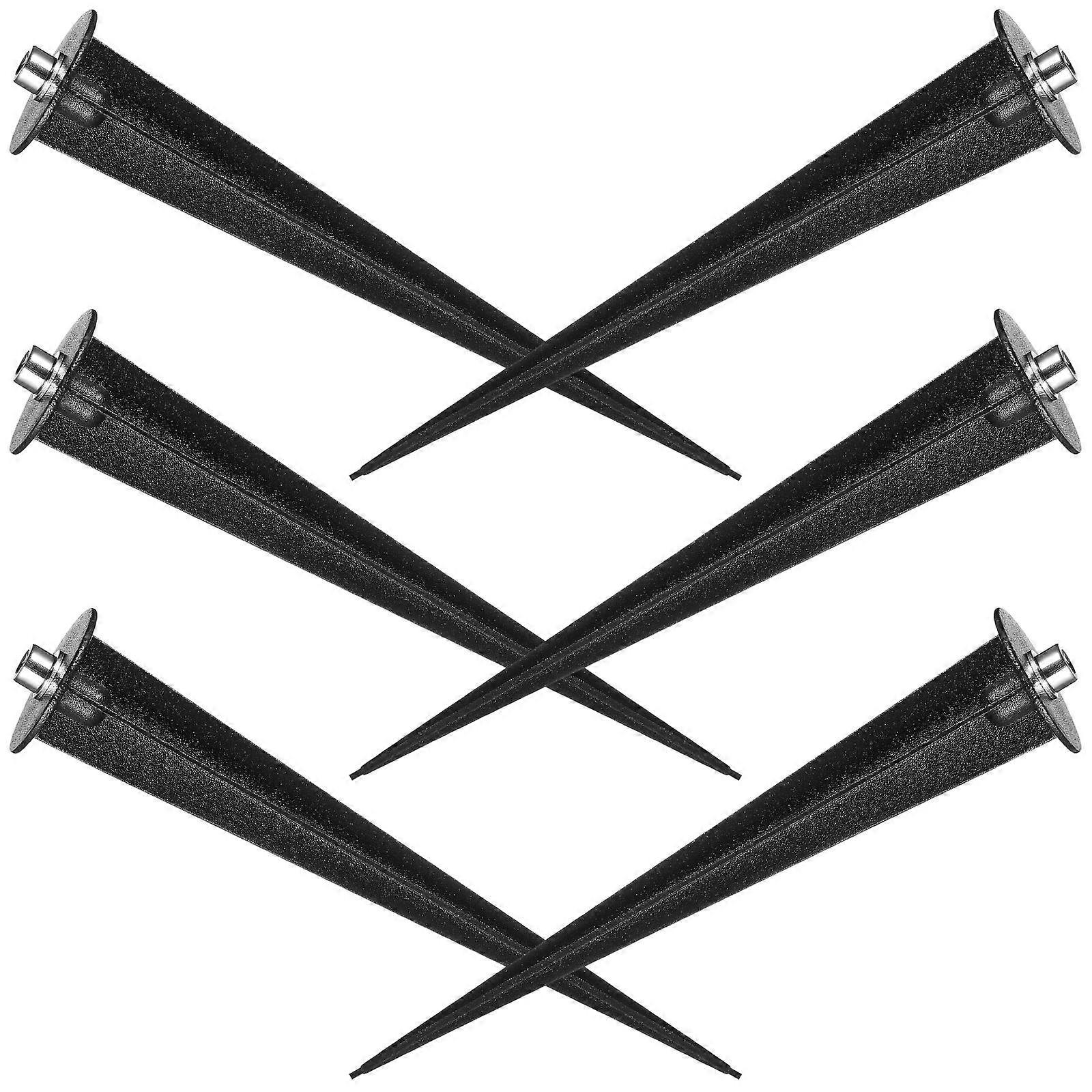 6pcs Plastic Solar Light Stakes Path Light Replacement Threaded Spike Flood Light Stakes
