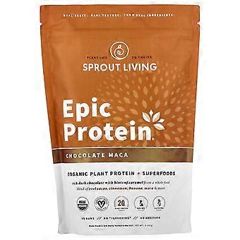 Sprout Living, Epic Protein, Organic Plant Protein + Superfoods, Chocolade Maca, 1 lb (456 g)