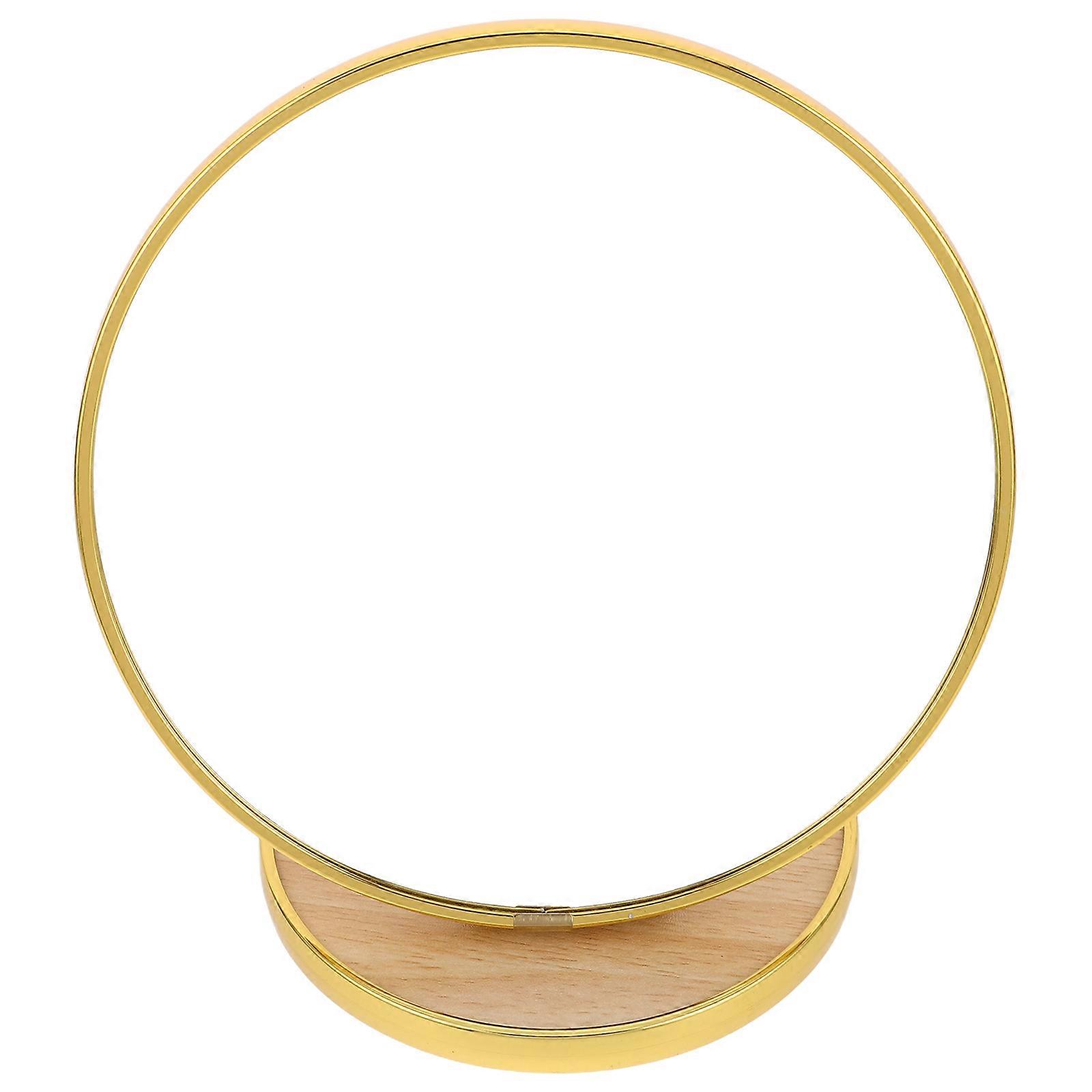 Portable Foldable Cosmetic Mirror for Adjustable Angle Golden Makeup