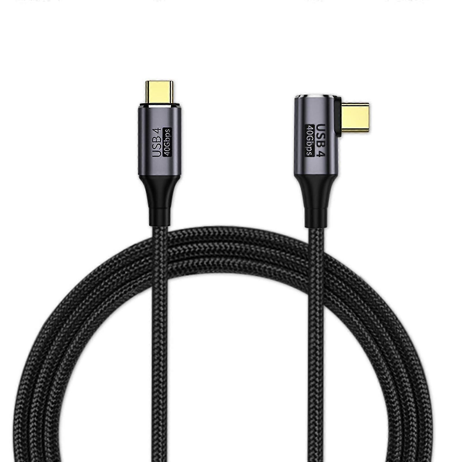 Usb 4.0 Type C Cable Nylon Braided Cable 40g/bps Data Sync 100w Fast Charging