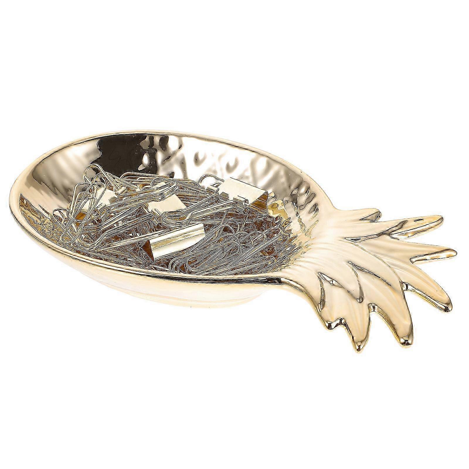 Pineapple Shape Tray Ceramic Storage Tray compatible with Serving 1Pcs