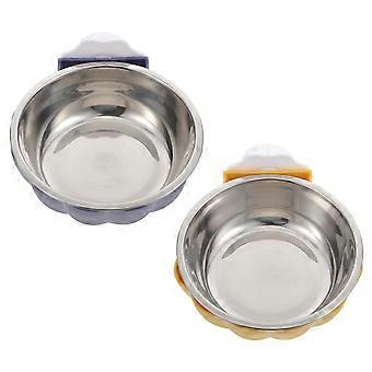 2Pcs Ménage Pet Bols Multi-fonction Chien Bols Suspendu Kitten Bols Chien Accessoire