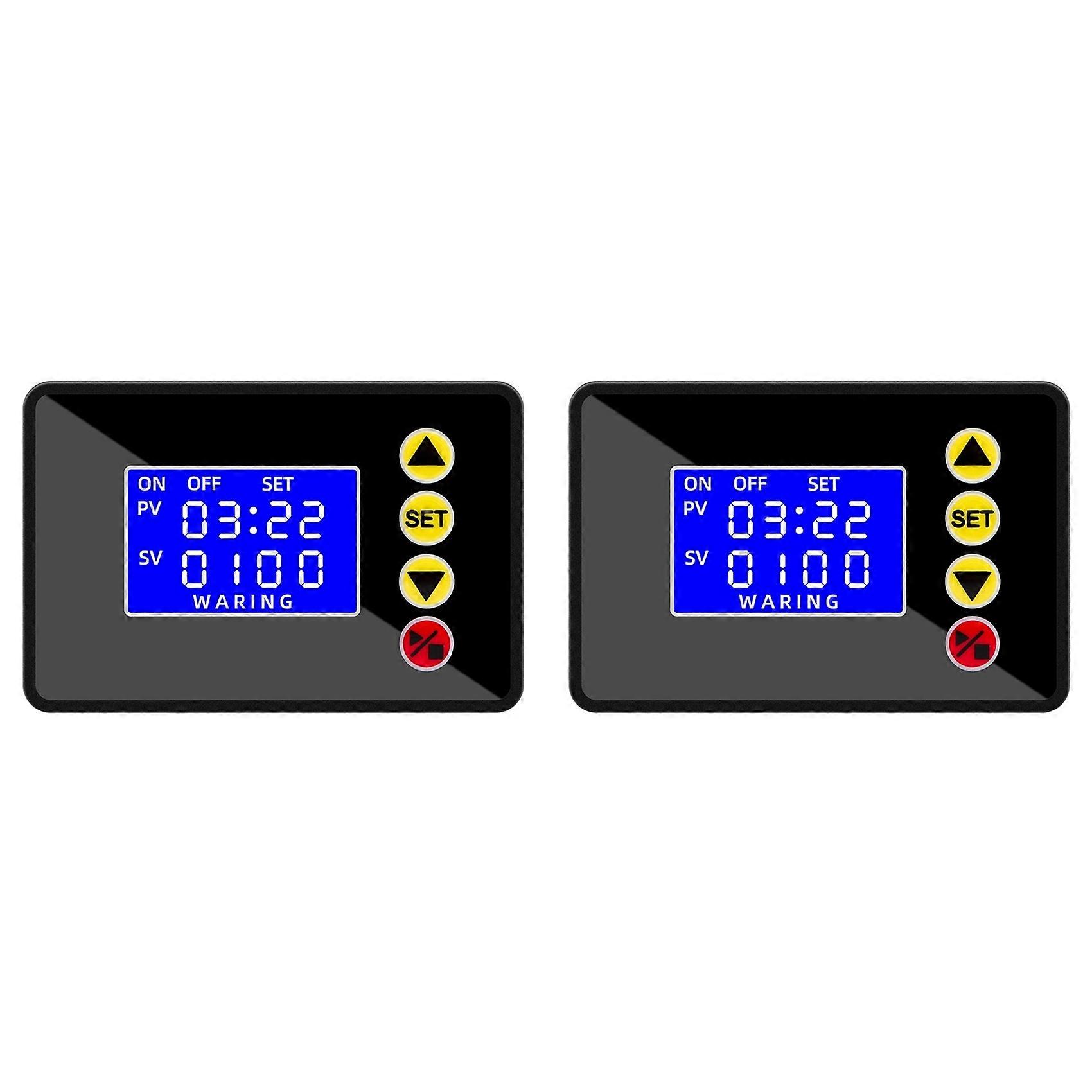 2X Programmable Digital Timer Switch Relay Control Time Controller Delay Relay Cycle Timing on/Off DC 24V
