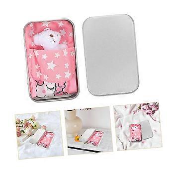 Little Pocket Plush Bear in Tin - Adorable Mini Bear Ornament for Kids Room Decor & Party Favors