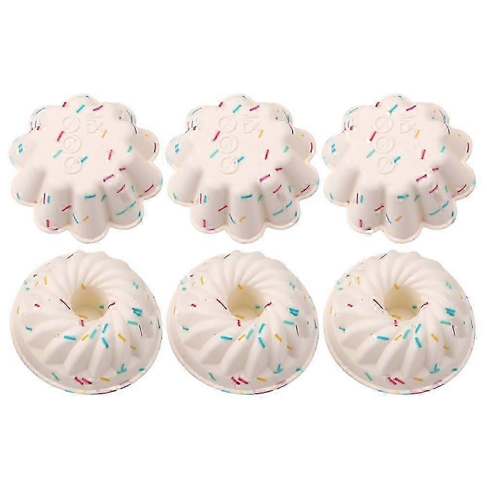 Silicone Cake Mold Baking Tool for Household Use 6Pcs Assorted