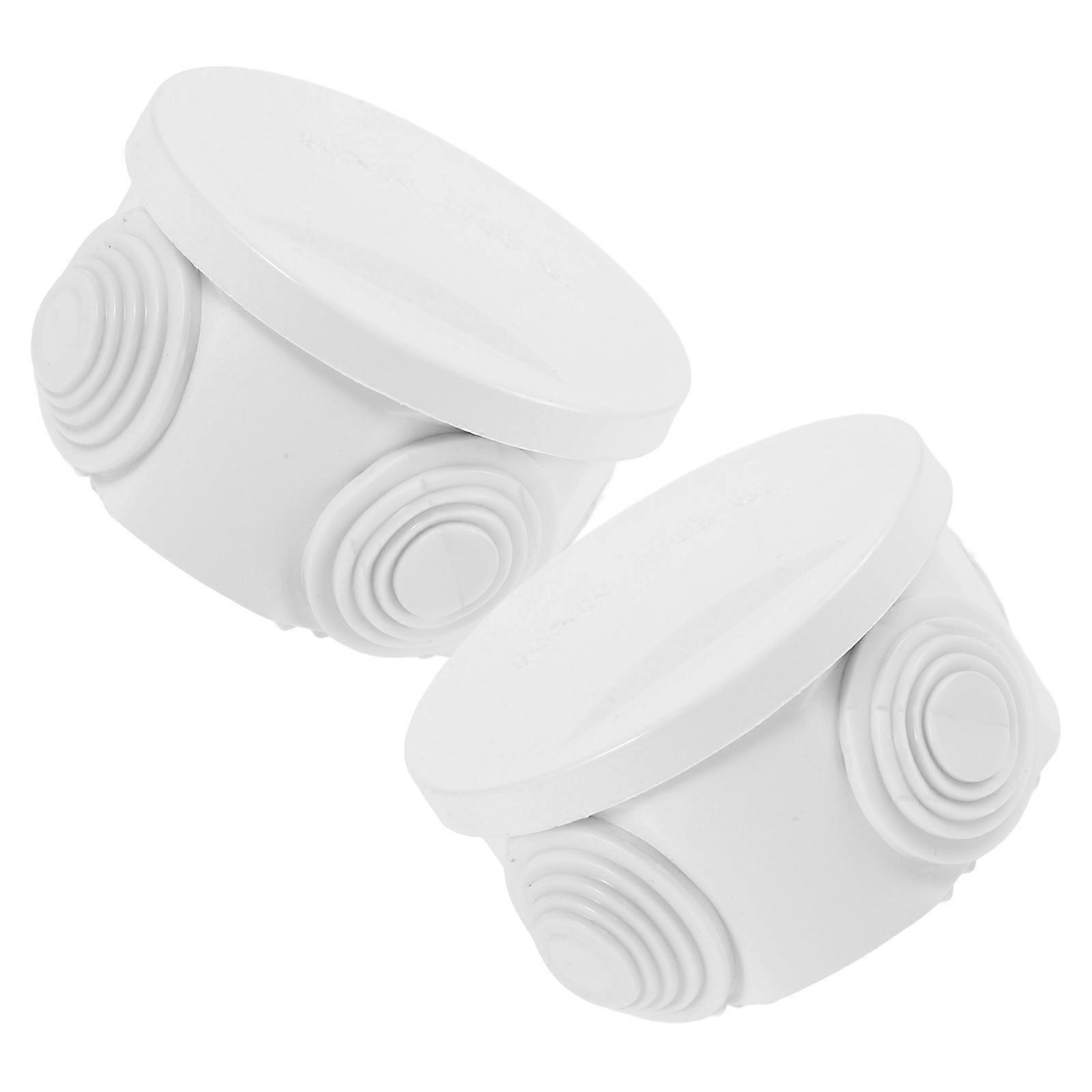 Waterproof Outdoor Junction Box ABS Durable Construction 2Pcs Set